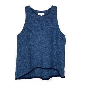 MADEWELL knit fringed hem sleeveless top Small